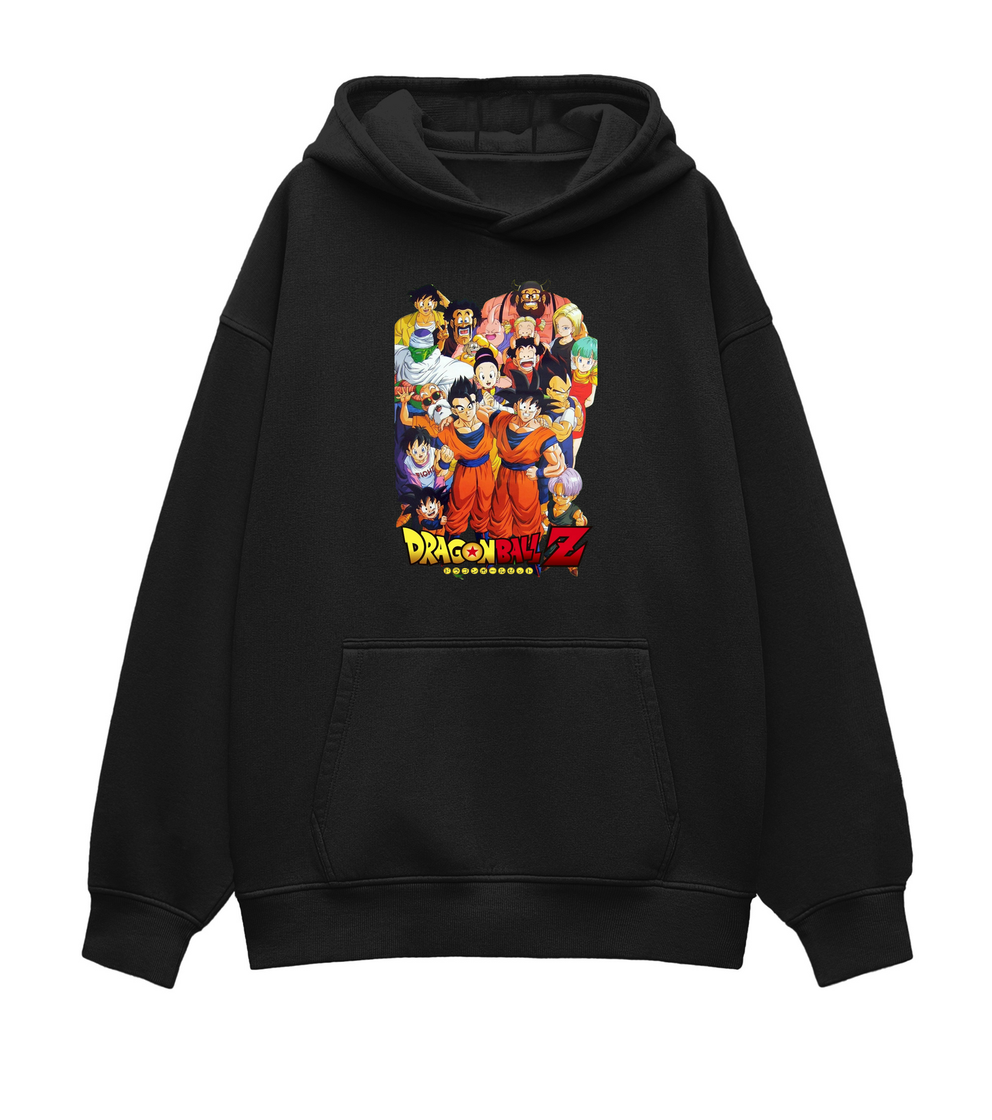 Dragon Ball Z Oversized Black Hoodie – Power Up Your Style