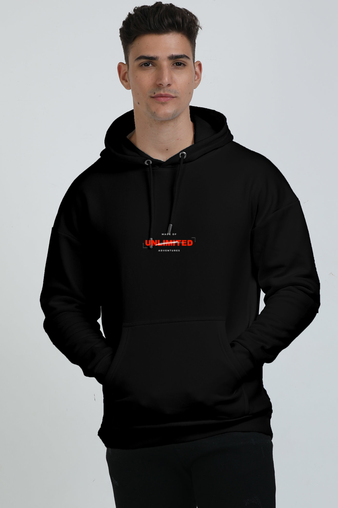 Embrace Boundless Style with Our Black Oversized ‘Unlimited Adventure’ Hoodie!