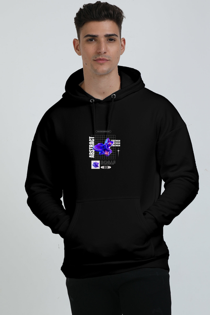 Abstract Vibes Black Oversized Hoodie – Art Meets Comfort