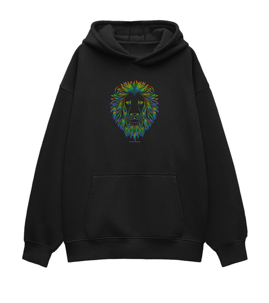 Lion King Oversized Black Hoodie – Rule Your Style Kingdom