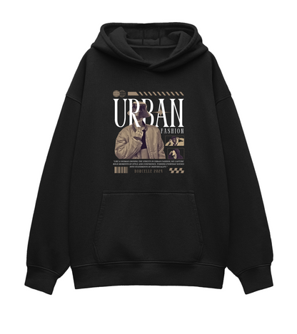 Urban Streetwear Black Oversized Hoodie – Style Meets the Streets