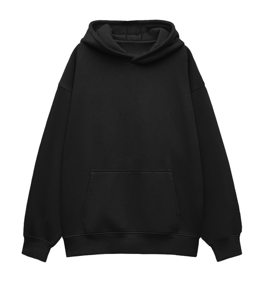 Classic Black Oversized Hoodie – Timeless Style, Ultimate Comfort